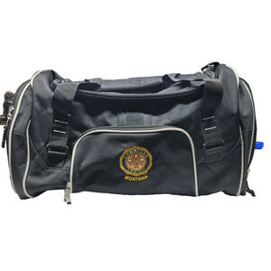 American Legion Montana Large Duffle Bag Black Canvas Carry-on Zipper Pockets